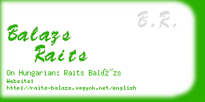 balazs raits business card